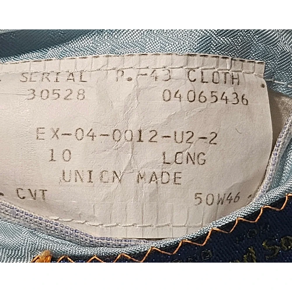 Vtg Rubin Bros 3 Piece Suit Mens 48L Blue Slub Texture Blazer Vest Pants 44x29
